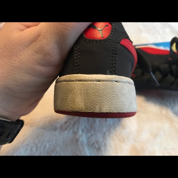 Gently used gray and red puma shoes size 4.5 US - Picture 3 of 5